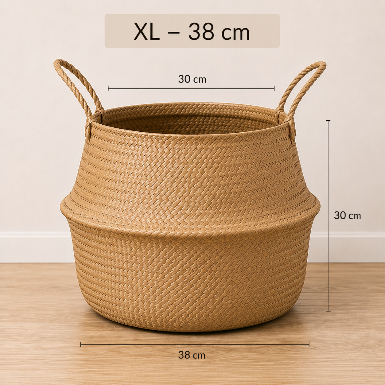 Cesto Cozy em Rattan Natural