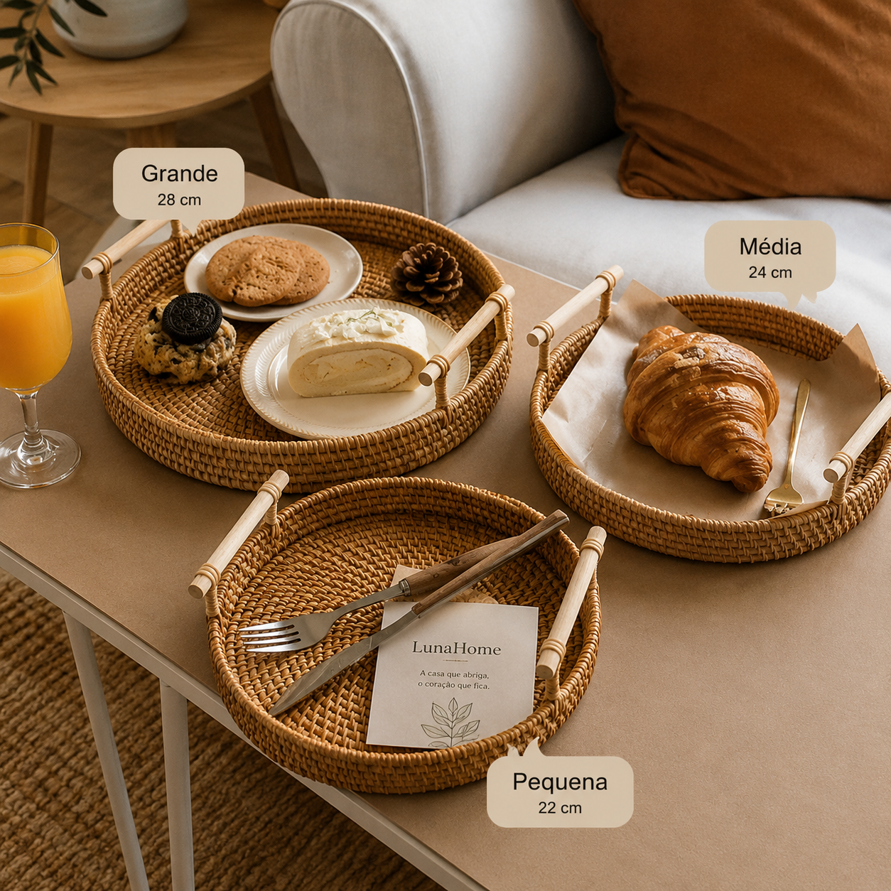 Bandeja em Rattan