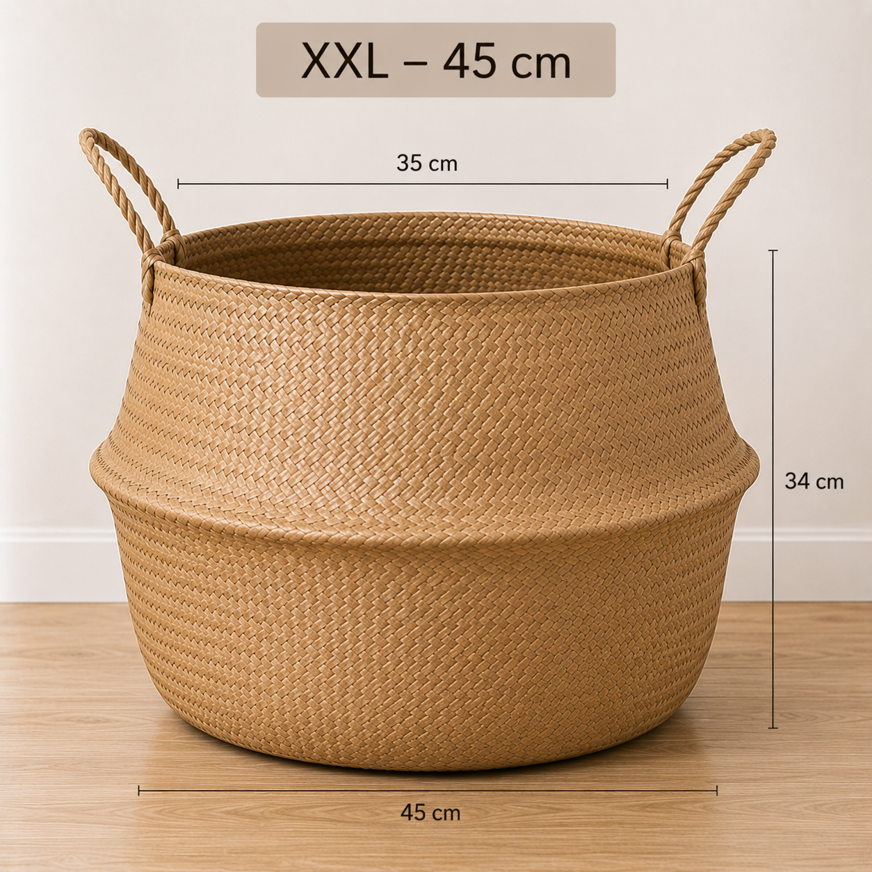 Cesto Cozy em Rattan Natural