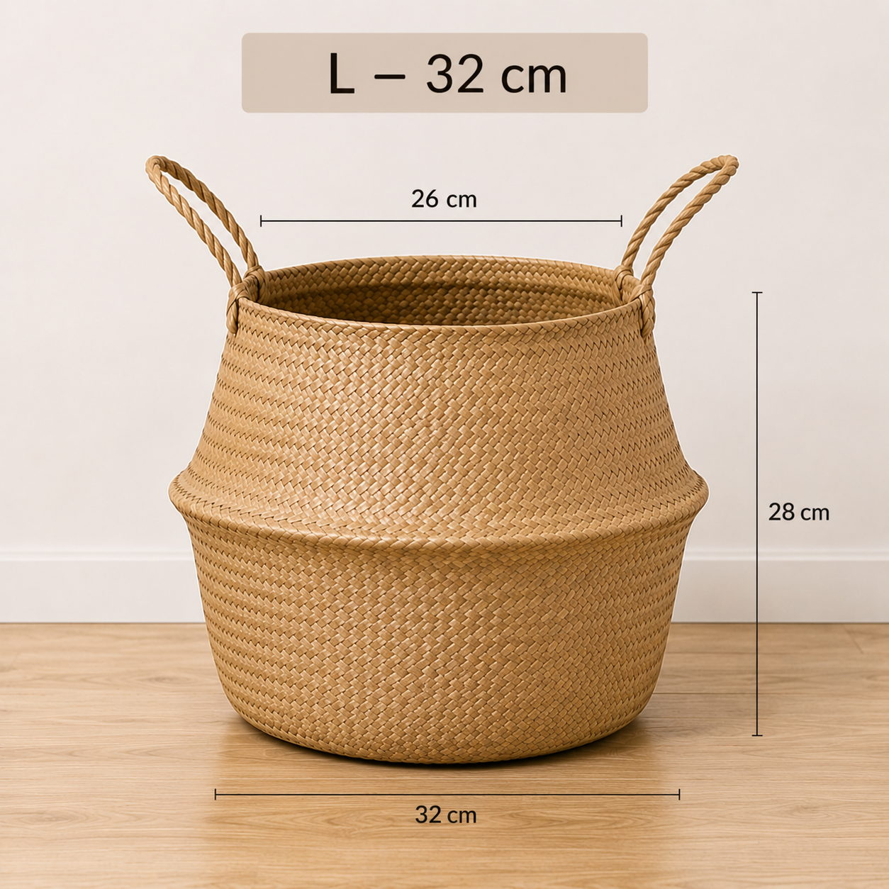 Cesto Cozy em Rattan Natural