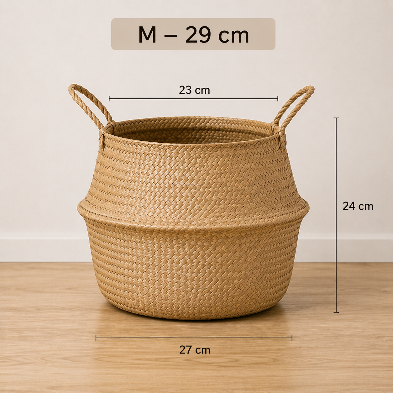 Cesto Cozy em Rattan Natural