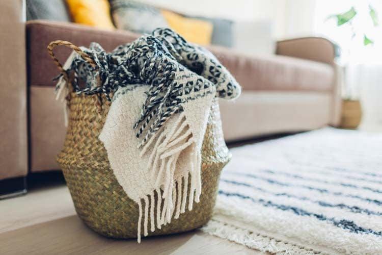 Cesto Cozy em Rattan Natural